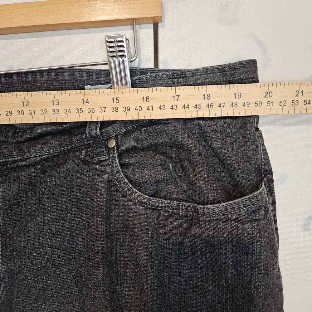 Eileen Fisher Woman Straight Leg Jeans 16W Black Organic Cotton Stretch - Picture 6 of 9